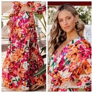 Flying Tomato Floral Tiered Maxi Dress